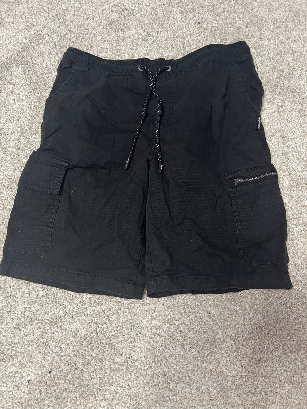 Tony Hawk Black Men's Cargo Shorts with Drawstring